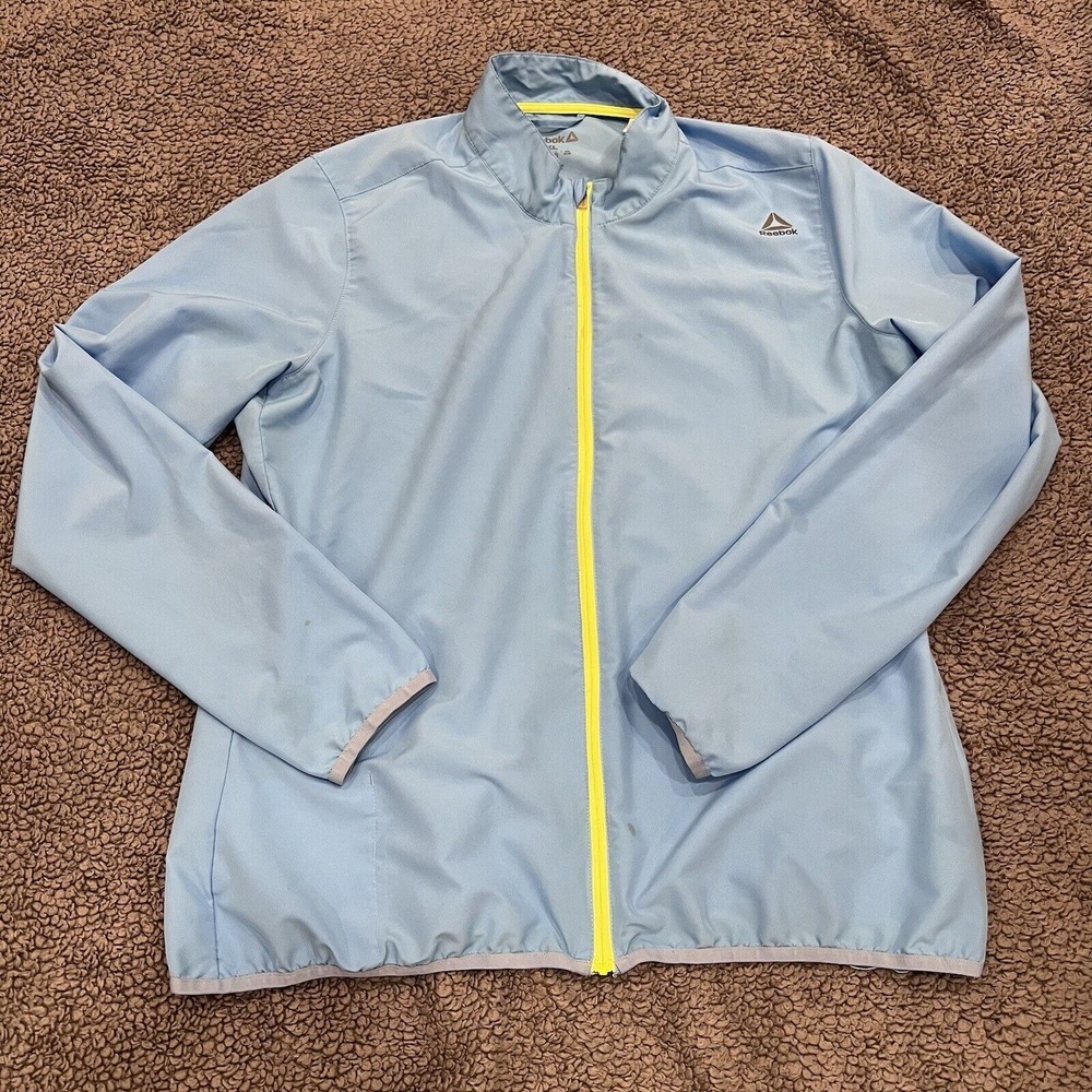 Reebok Jacket Womens Extra Large Blue Windbreaker Outdoor Gorpcore Earthy